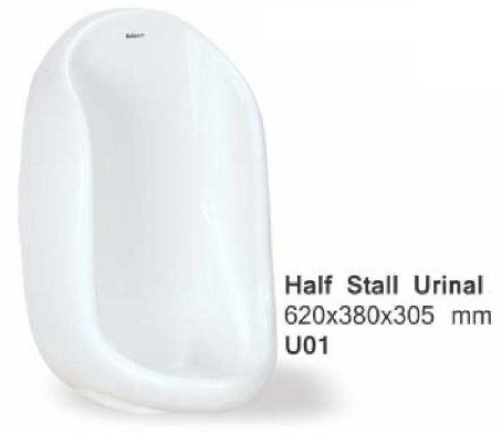 White Ceramic Half Stall Urinal