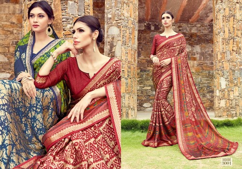 As Shown In The Image Ladies Designer Printed Daily Wear Saree