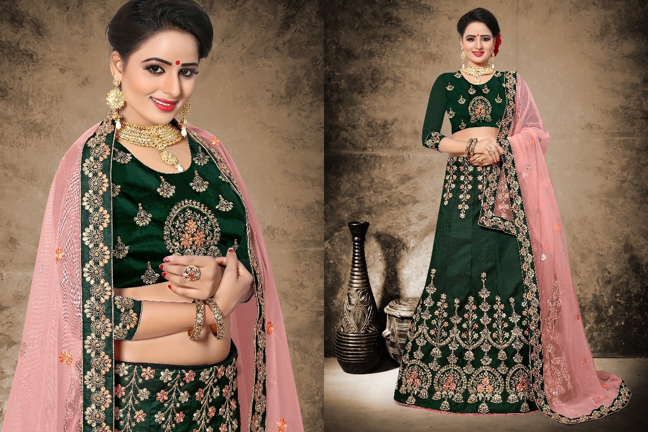As Shown In The Image Bridal Wear Heavy Worked Lehenga Choli