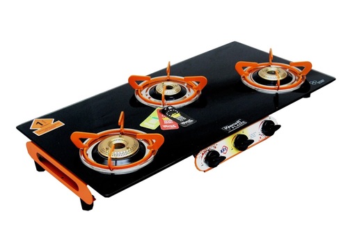 3 बर्नर एयरो ब्लैक ऑरेंज एप्लीकेशन: किचन