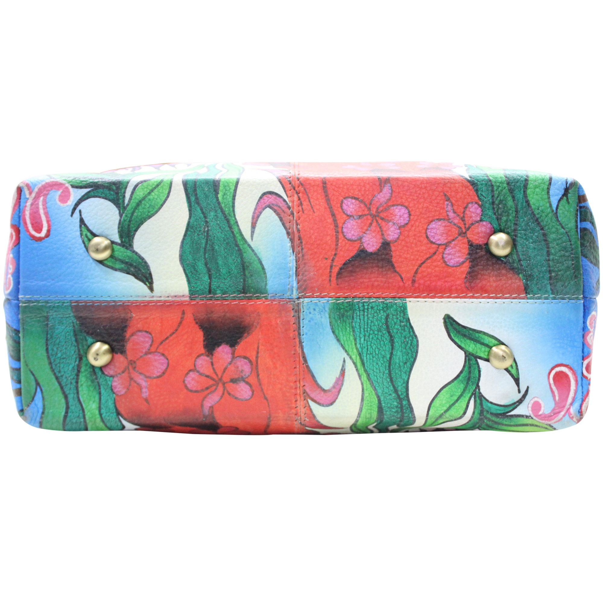 Leather Women Hand Painted Tote