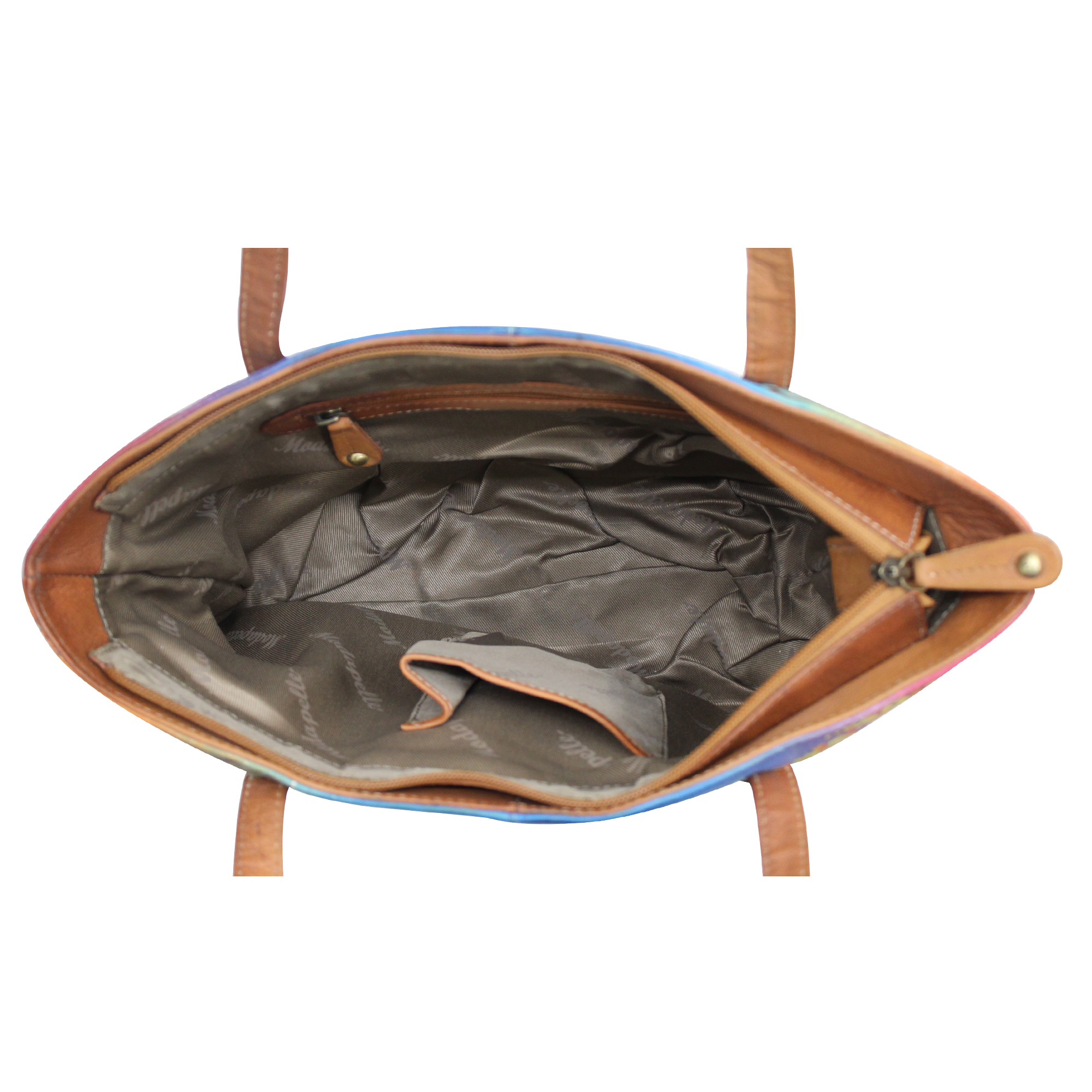 Leather Women Hand Painted Tote
