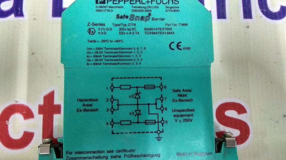 Peppel Fuchs Barrier - Plastic, 50x40x25 Mm, Teal | Surge Suppressor, 230v Ac, 10a, Protects Against Voltage Surges In Electrical Systems