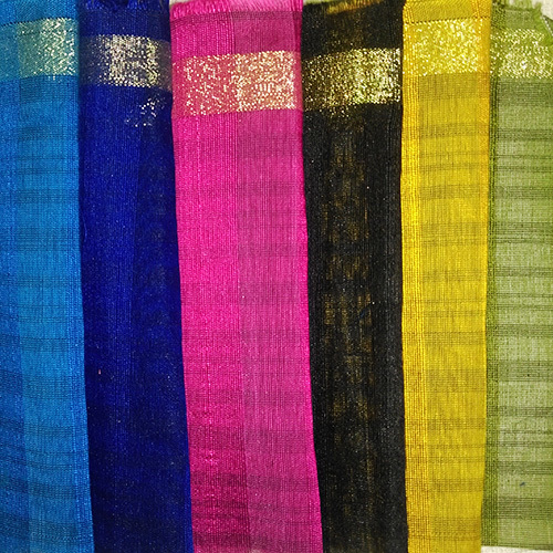 बहु-रंगीन पॉली चंदेरी कपड़ा