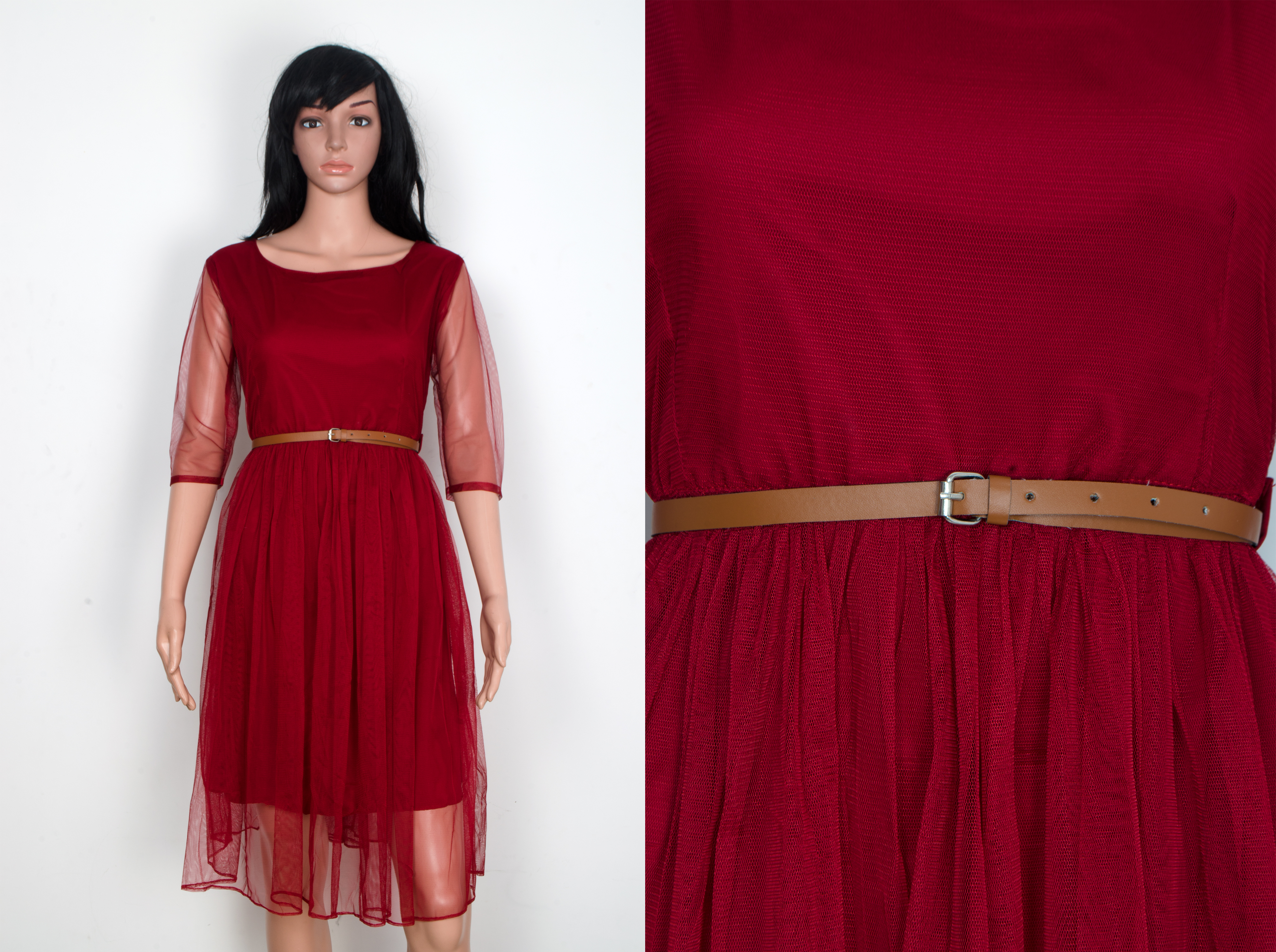 Western One Piece Dress Other Material, Length: 38-39 Inch, Size