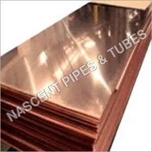 Copper Sheets - Alloy Thickness 0.3 to 8 mm, Length 1250 to 2500 mm | Customizable Rectangular Shape, Bright and Tinned Finish