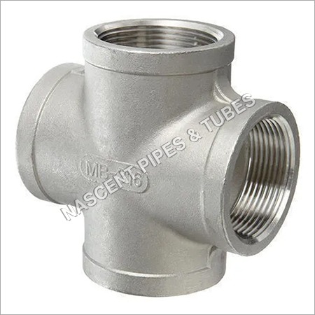 Silver Stainless Steel Cross Fitting 304