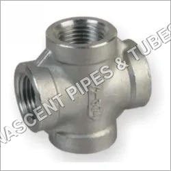 सिल्वर स्टेनलेस स्टील सॉकेट वेल्ड क्रॉस फिटिंग 316L