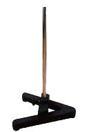 Tripod Stand - Mild Steel Chrome Plated Rod 60x1.2cm, Black Hamerton Painted Base | Laboratory Use, Lightweight Design