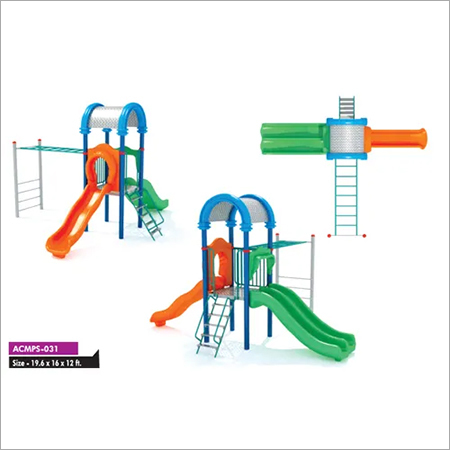 Multi Play Station - Metal & Fibre Construction | Climbing and Sliding Fun for 2-4 Kids Aged 4-12