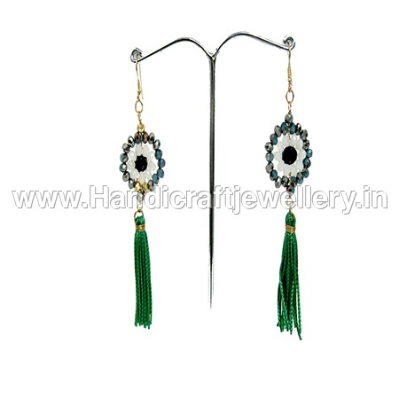 Charm Earrings - Pearl with Ruby Accent, 3-6 Inch Length for Anniversary, Engagement or Gift
