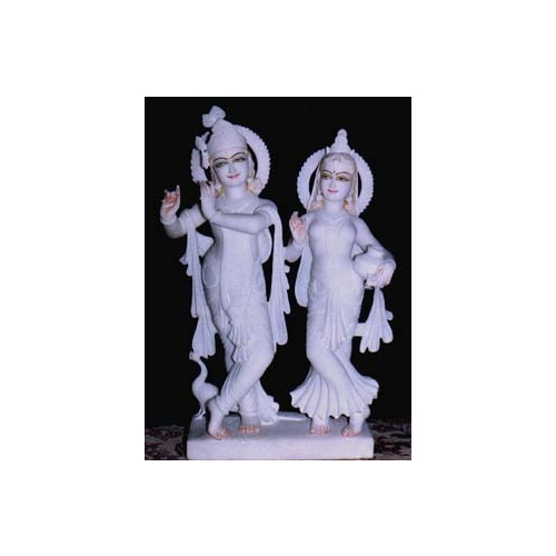 Marble Jugal Jodi Statue - Finishing: Polishing