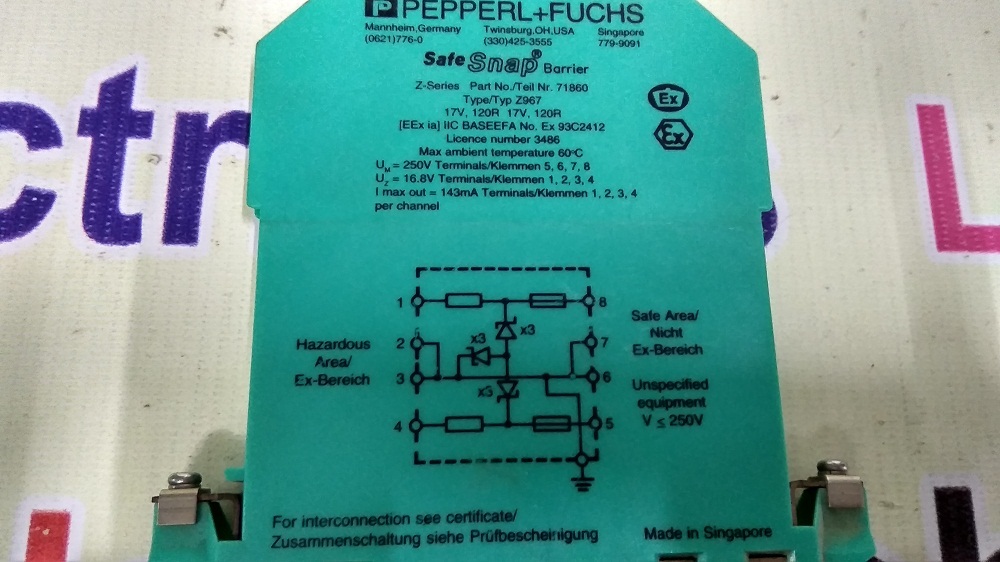 Peppel Fuchs Barrier - Plastic, 10x10x5 Mm, Teal | 2-terminal, 100 Mî© Insulation Resistance, Ideal For Electrical Protection & Signal Distribution
