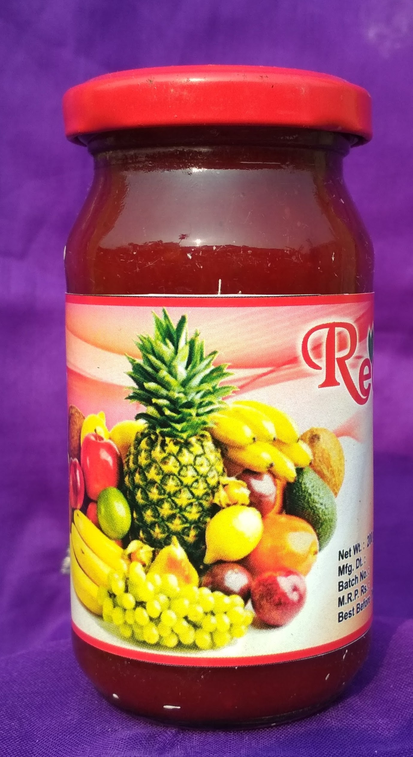 Mixed Fruit Jam - Glass Jar 250g | 8x6cm, Natural Ingredients, Preservative Free, Rich Flavor, Ready To Eat, Versatile Use