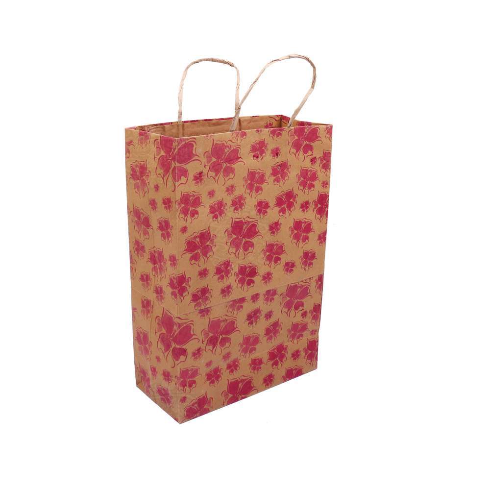 Designer Printed Bags - Paperboard, Variable Dimensions, Green | Customizable Full-color Prints, Durable, Eco-friendly, Twisted Paper Handles