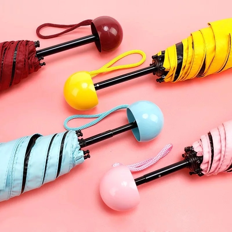 Foldable Capsule Umbrella - Oxford Cloth, 18cm Size, 200g Weight | Strong Waterproof, Uv Protection, Wind-resistant, Fast Open/close
