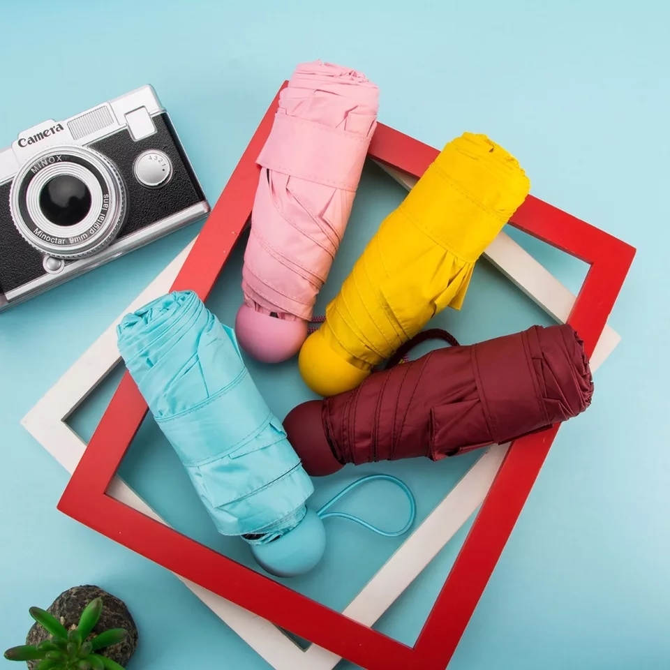 Foldable Capsule Umbrella - Oxford Cloth, 18cm Size, 200g Weight | Strong Waterproof, Uv Protection, Wind-resistant, Fast Open/close