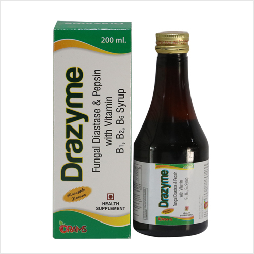 विटामिन बी1 बी2 बी6 सिरप के साथ फंगल डायस्टेस और पेप्सिन