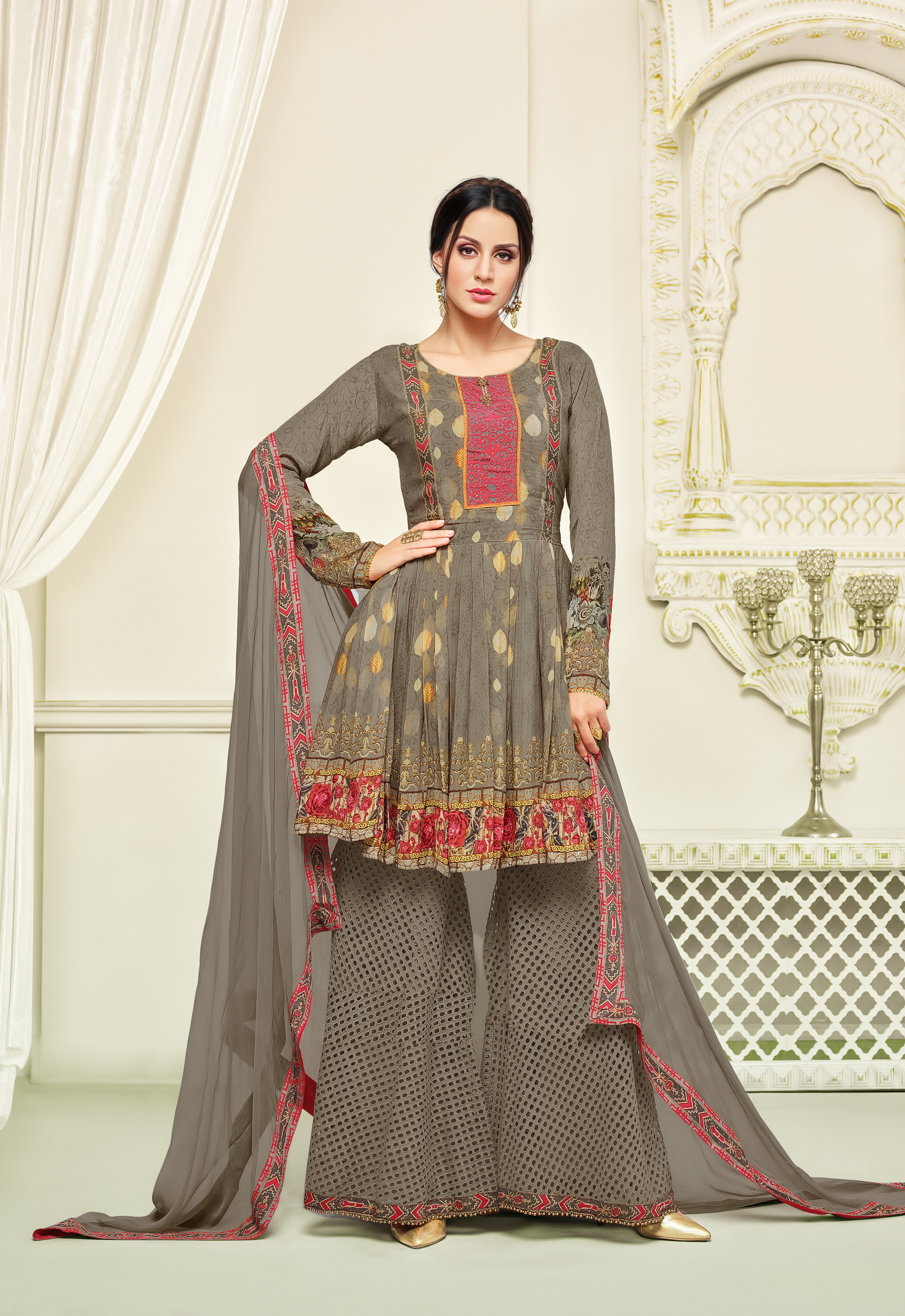 As Per Image Designer Sharara Suit