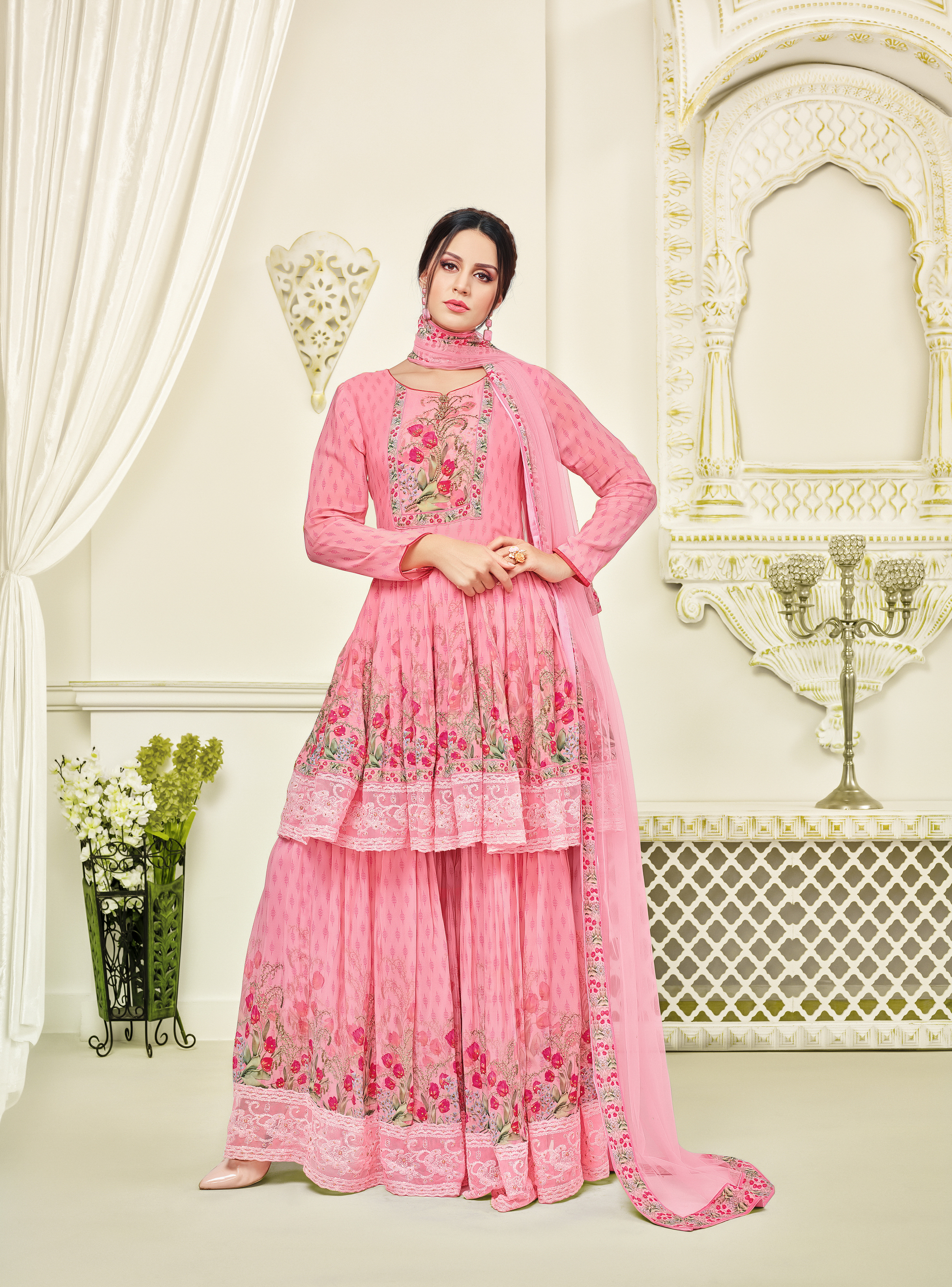 As Per Image Designer Sharara Suit
