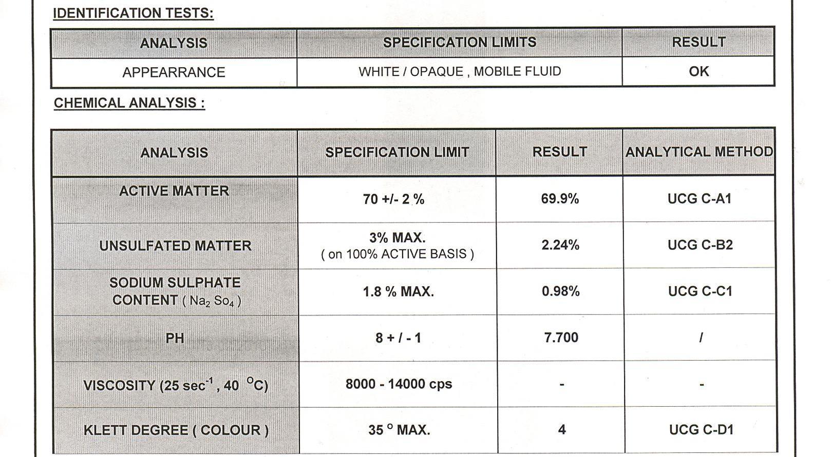 Othe Linear Alkyl Benzene Sulphonic Acid