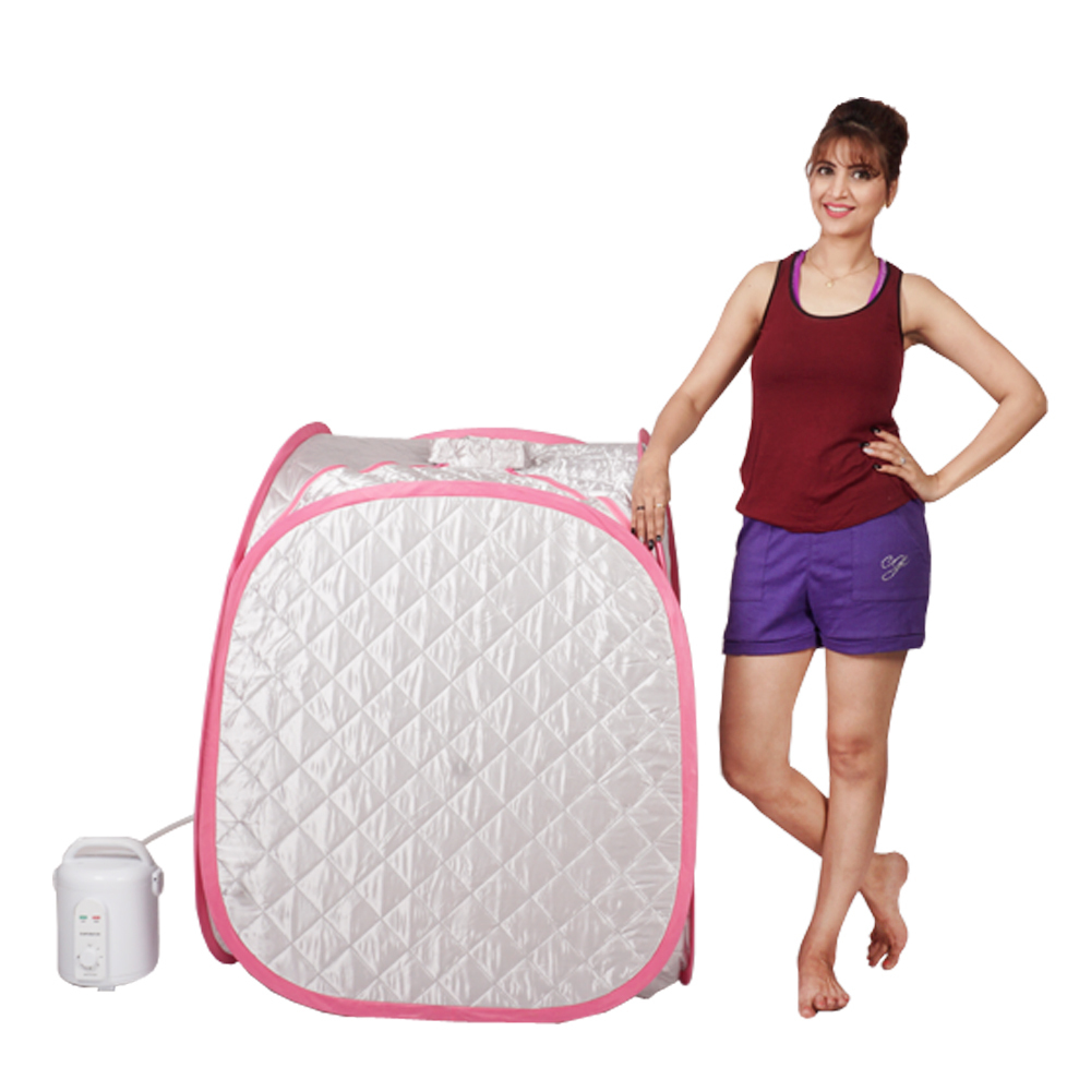 Portable Steam Bath - Fabric And Plastic, 33.07x33.07x40.55 Inch, Silver | Improve Blood Circulation, Reduce Stress, Relaxes Brain