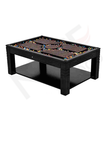 Wood Center Table - 48x24x15 Inch , Antique Design, Solid Wood, No Assembly Required, 1 Year Warranty, Indian Style