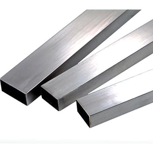 Mild Steel Rectangular Seamless Pipe - Color: Silver