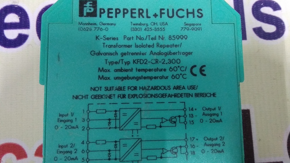 Three Phase Peppel Fuchs Barrier - Application: Industrial