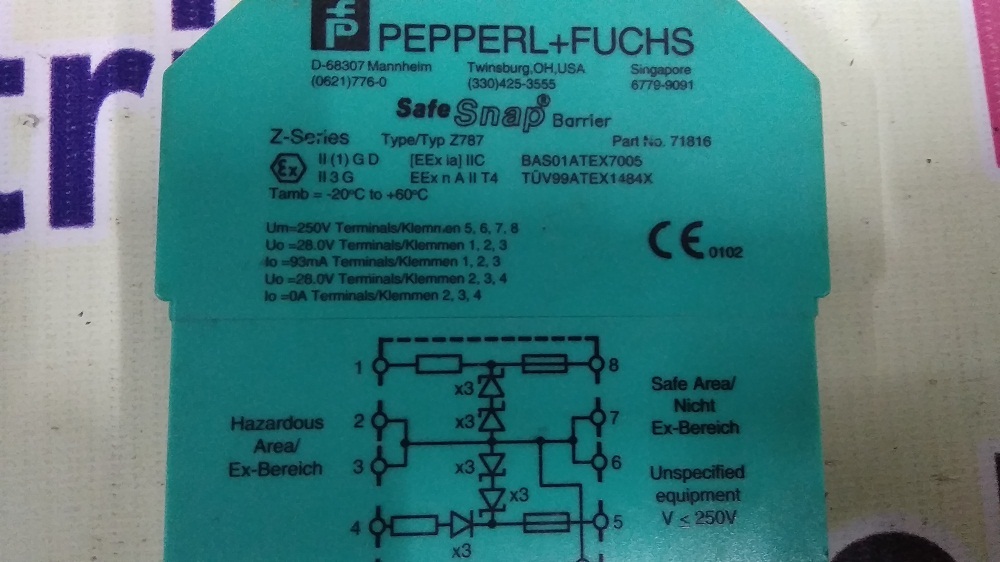 Power Supplies Peppel Fuchs Barrier For Industrial Applications - Pvc Material, Three-phase, 24v Input, 13v At 20ma Output | Durable And Reliable Performance