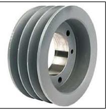 Pulleys - Cast Iron, Fixed Bore, V-Belt Sheave with 3 Grooves | Durable Design, Easy Install, Efficient Power, Increased Lifespan, Reduced Wear, Smooth Operation