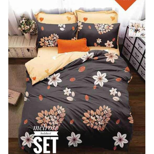 Black Melrose Double Bedsheet Set