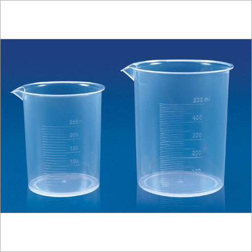 Beakers - Polypropylene, Graduated, Autoclaveable | White Transparent, Laboratory Use, Lightweight 10-50 Grams