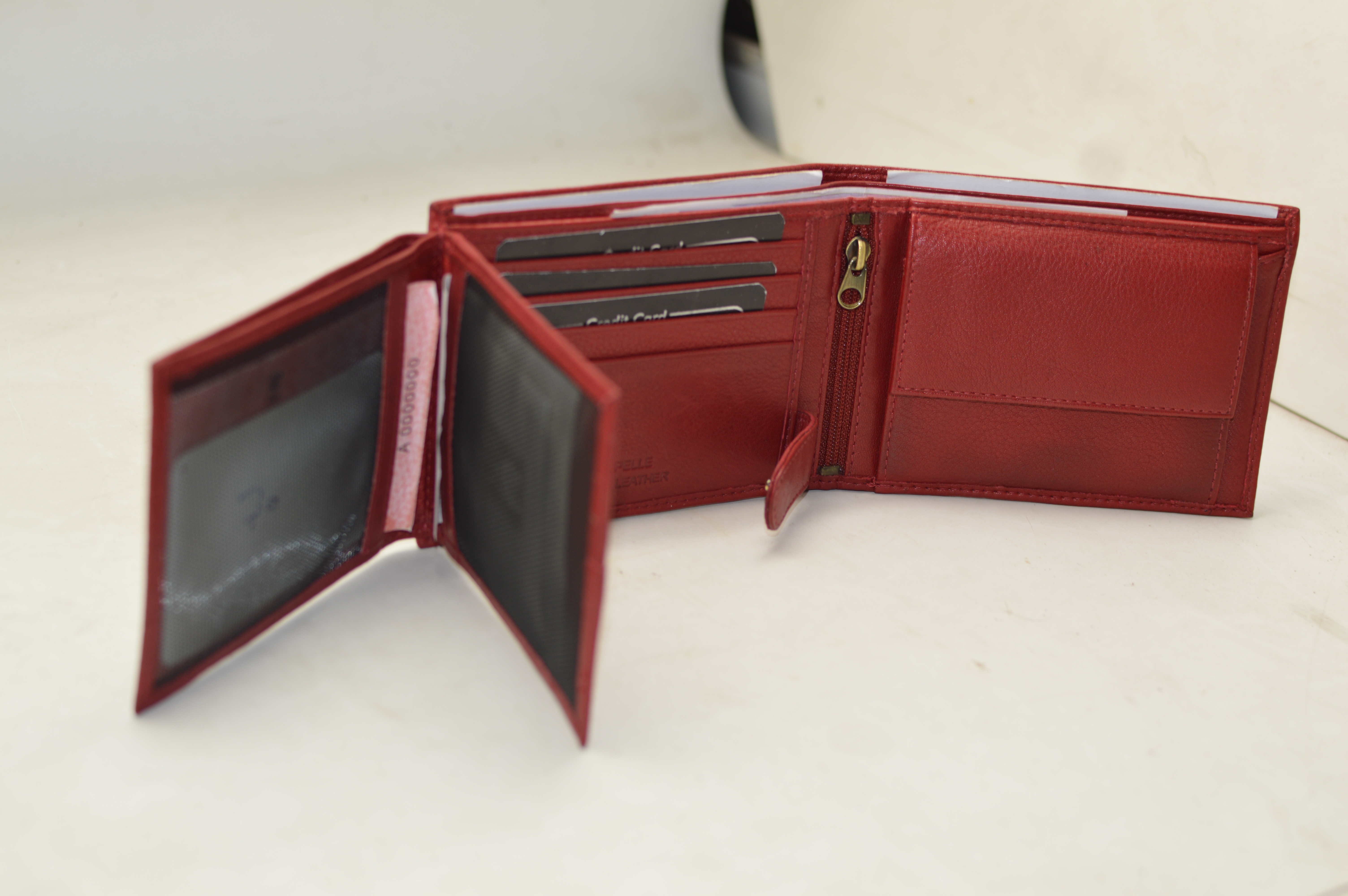 Red Leather Wallet Design: European