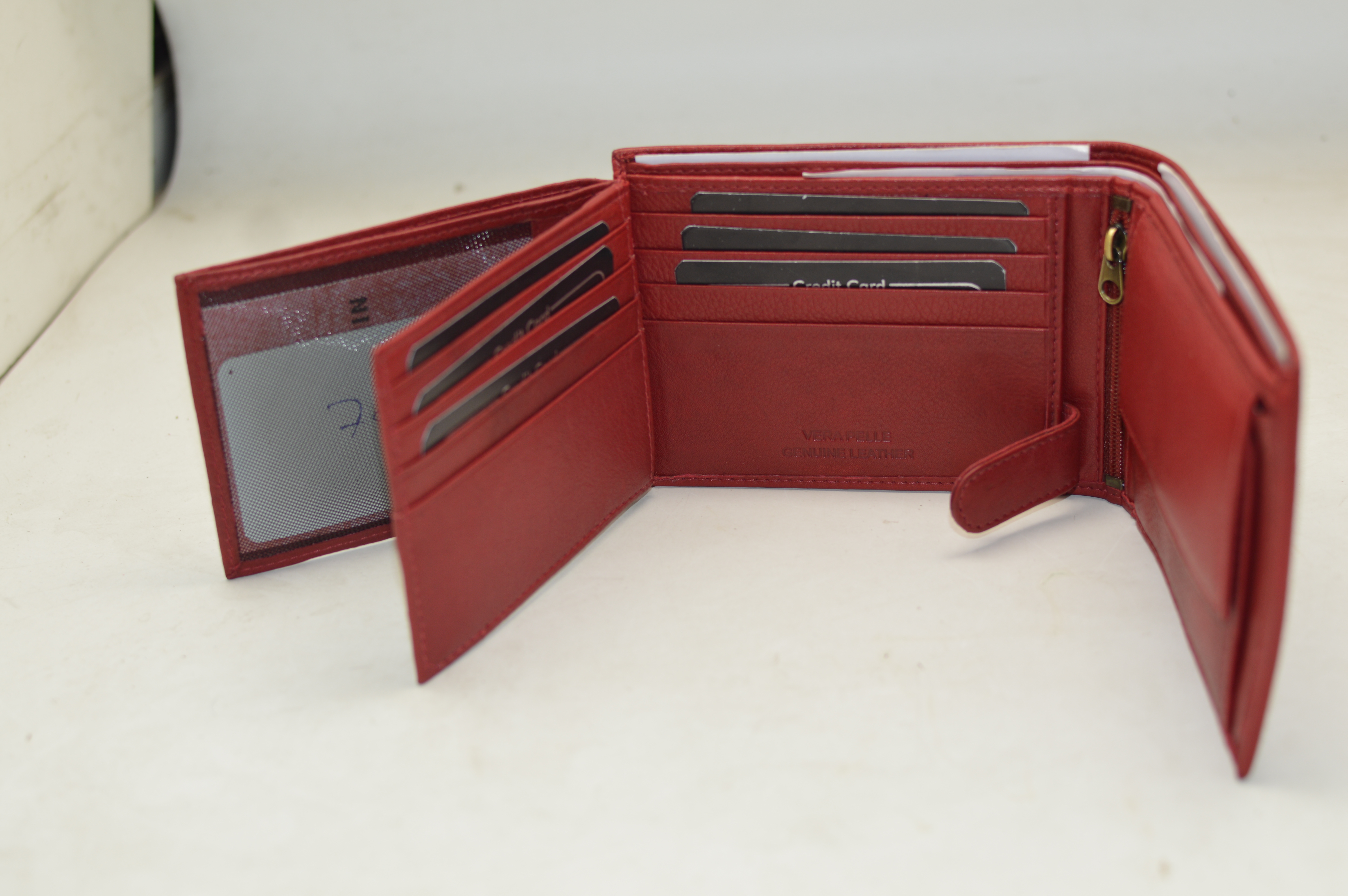 Red Leather Wallet Design: European