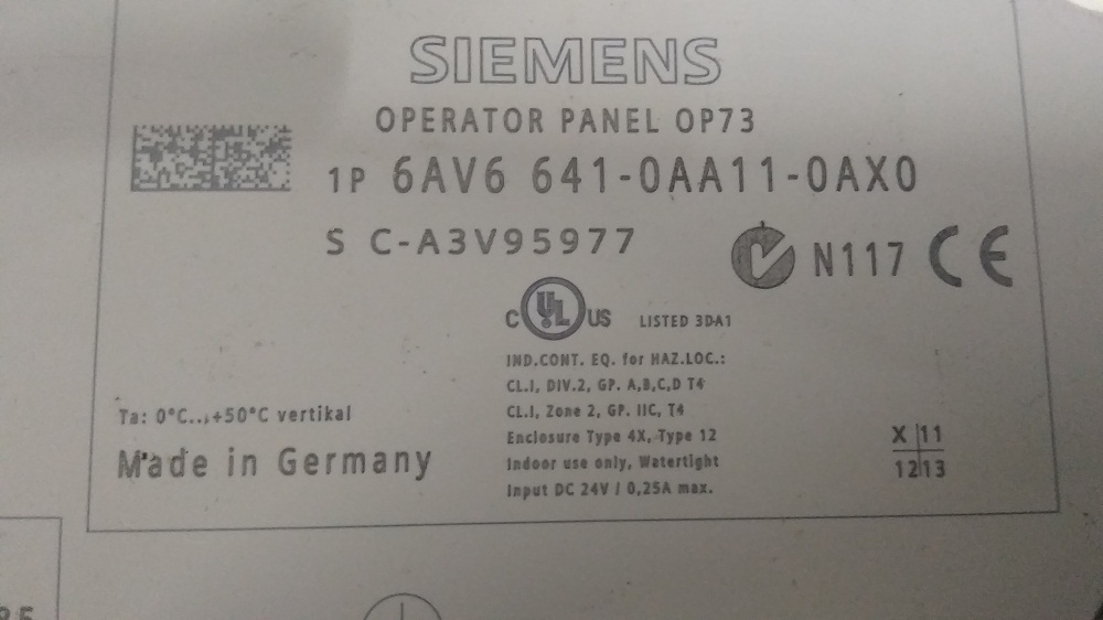 Operator Panel Op73 Hmi