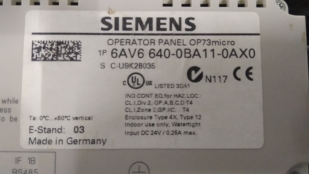 Operator Panel Op73micro Hmi