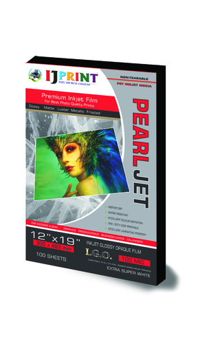 Inkjet White Opaque Film - Coated Film 13x19 Inches | Water-Resistant, High-Quality Color Saturation, Easy to Print and Cut