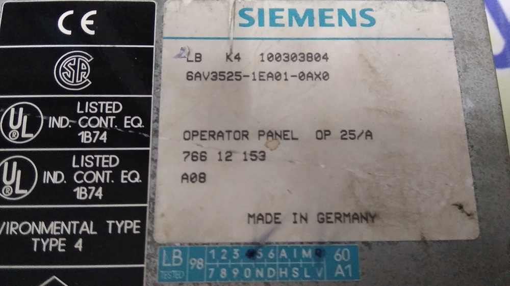Operator Panel Op 25/a Hmi