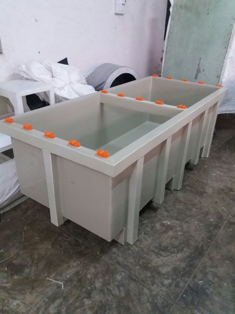 Electroplating Tank - Polypropylene Rectangle | High Durability, Excellent Corrosion Resistance, Leakage Proof Design, Customizable Racks And Buss Bars