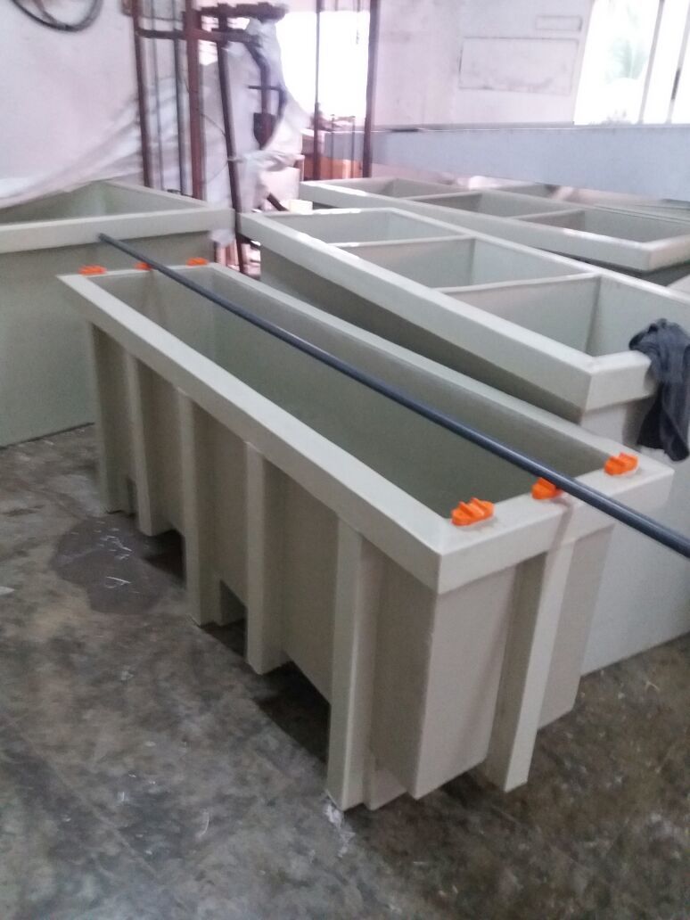 Electroplating Tank - Polypropylene Rectangle | High Durability, Excellent Corrosion Resistance, Leakage Proof Design, Customizable Racks And Buss Bars