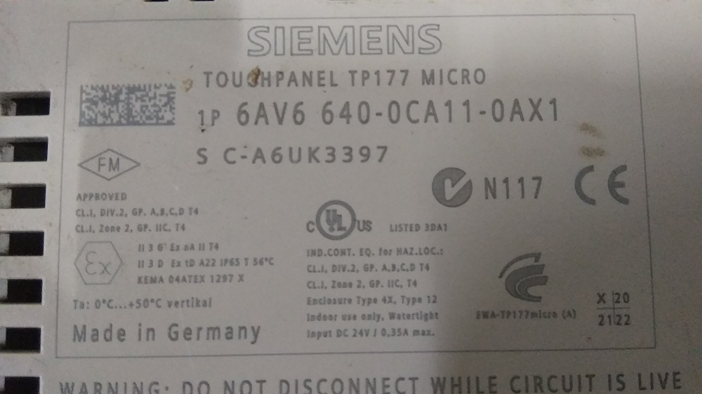 Touchpnel Tp177 Micro Hmi