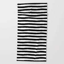 Cotton Towel - 100% Cotton, 70x140 Cm, White With Black | Eco-friendly, Quick Dry, Soft Touch, Water Absorbent, Yarn Dyed
