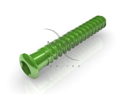 MP CC Screw - 7.0mm Titanium, Green Color Cannulated Screw for Calcaneal Fracture Treatment and Joint Fixation