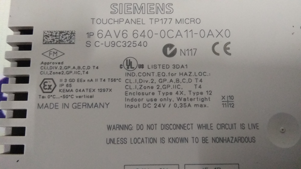 Touchpanel Tp177 Micro Hmi