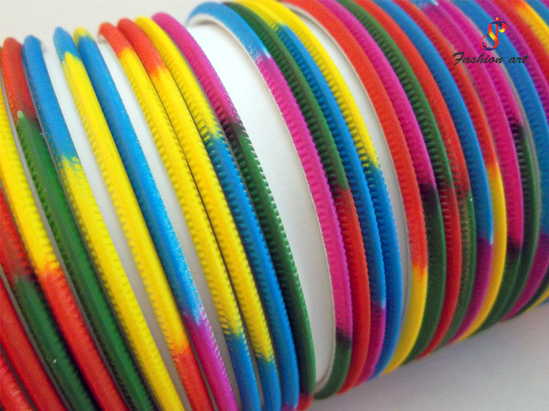 Pk Metal Bangle - Metal, 2.5 Inches Diameter, Multicolored, 10 Grams Weight - Glossy Finish, Fashion Accessory For Women, Ideal For Everyday Wear, Bulk Packaging