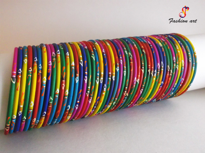 Rangoli Multicolor Metal Bangle Set