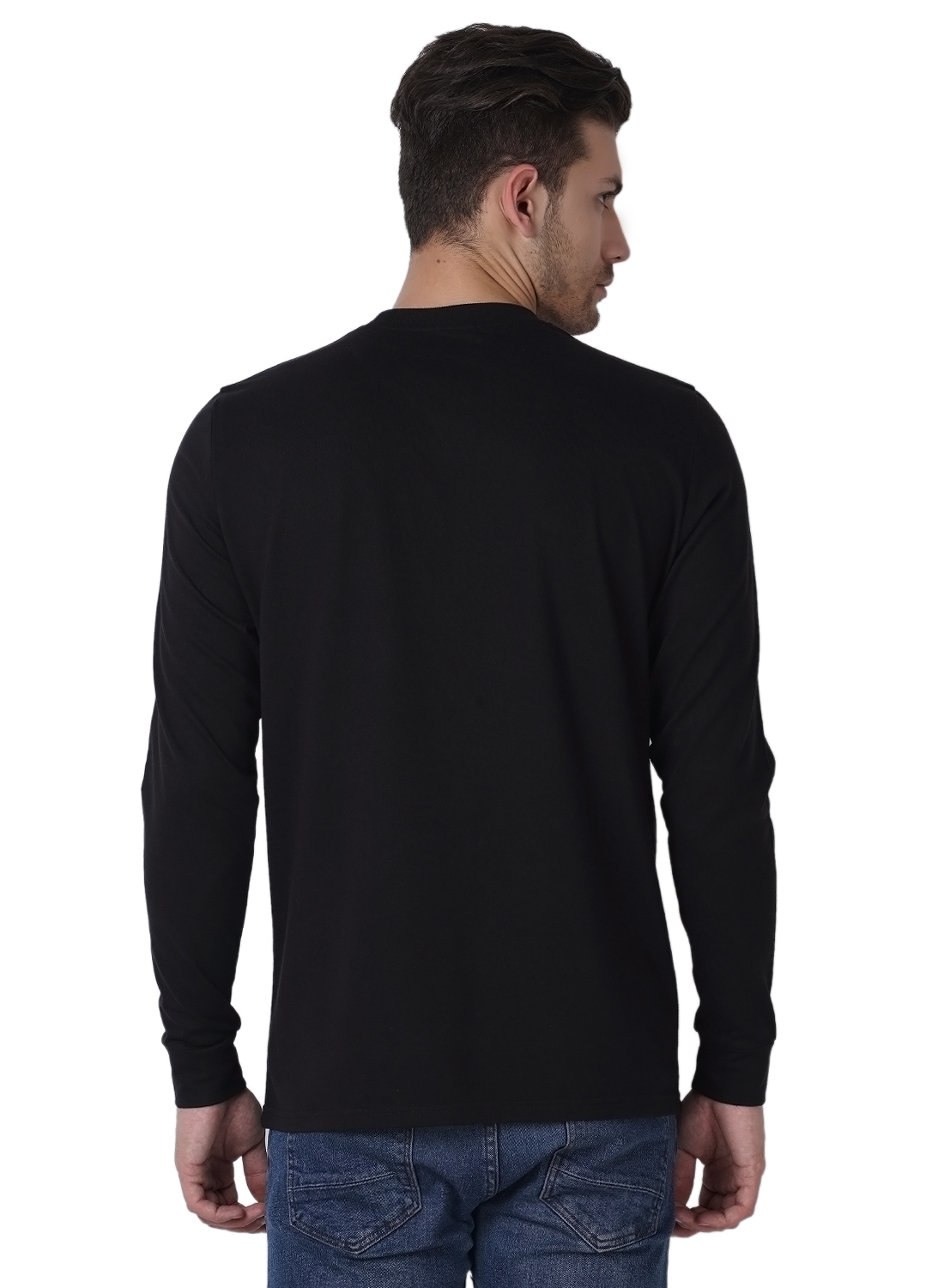 Wake Up Competition Solid Men's Round Neck Black T-shirt