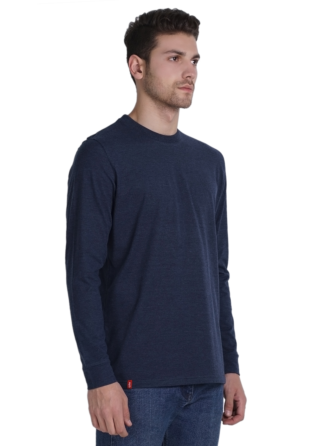 Wake Up Competition Solid Men's Round Neck Denim T-shirt
