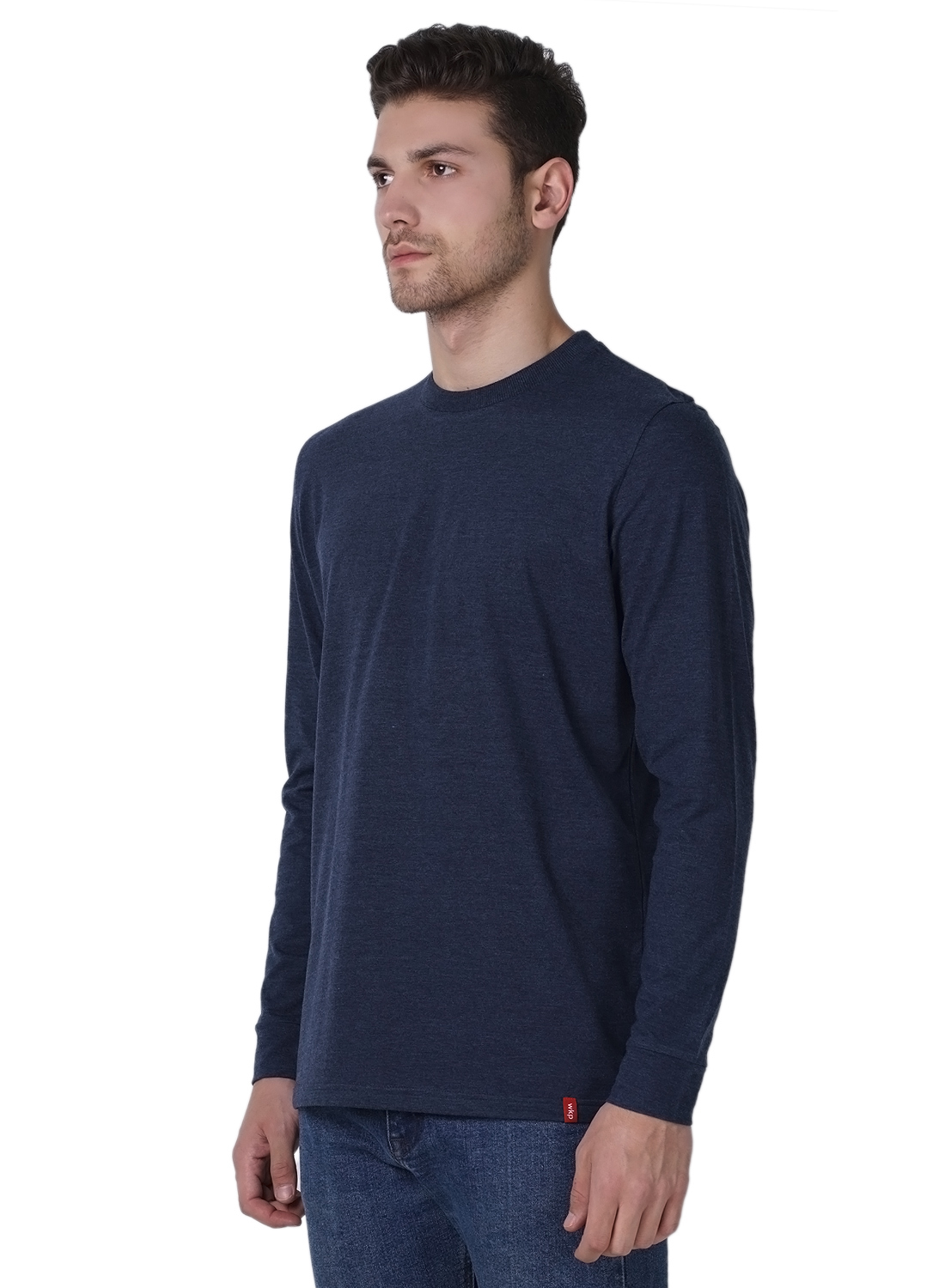 Wake Up Competition Solid Men's Round Neck Denim T-shirt